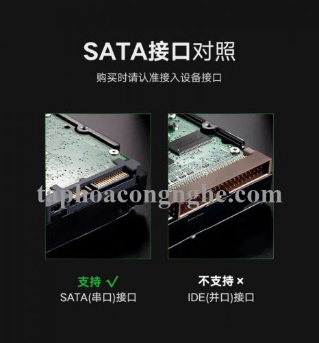 Ugreen 50399 0.5M màu Đen Cáp truyền dữ liệu SATA 3.0 cao cấp US217 30050399